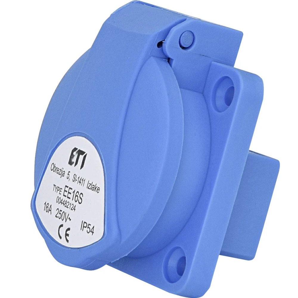 Фото Розетка вбудована (силовий роз'єм) EE-16S  IP54 (16A, 250V, Schuko)